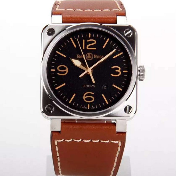 一比一高仿柏莱士AVIATION系列BR03-92新品四方型表 简约男士手表 