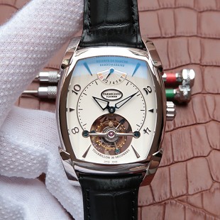 帕玛强尼(Parmigiani Fleurier)KALPA系列 真陀飞轮腕表 白钢白盘 男士手动机械表手表
