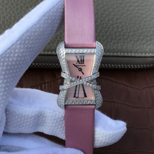 卡地亚仿真手表多少钱 V6卡地亚CARTIERLIBRE系列WJ306014腕表 女士手表