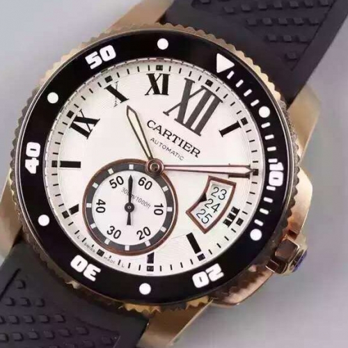 男士高仿卡地亚手表多少钱一个 TF卡地亚卡历博潜水腕表 男表