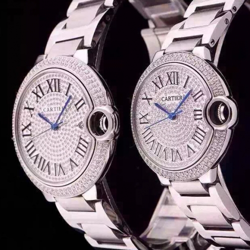精仿品牌手表卡地亚 V6卡地亚蓝气球满天星 男女情侣手表