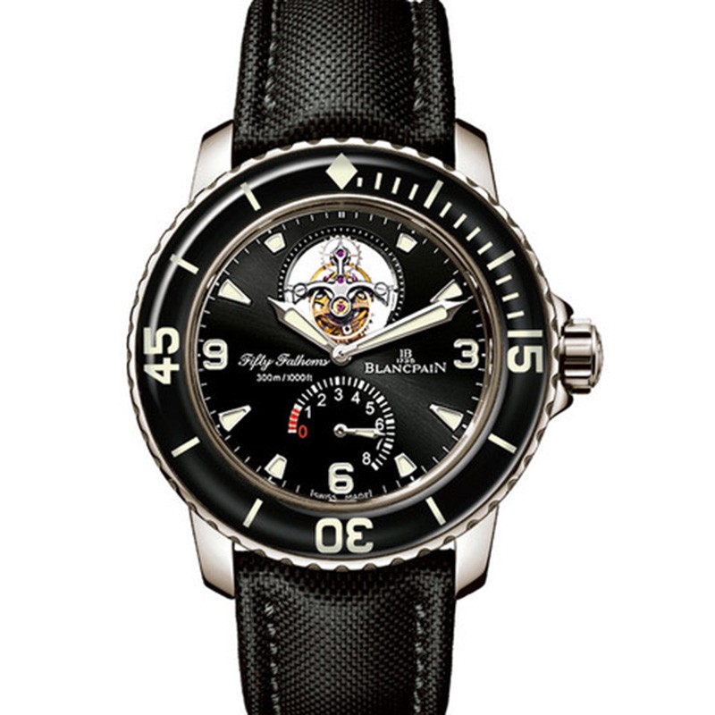 JB厂宝珀5025-1530-52 高仿复刻宝珀五十噚系列版5025-1530-52真陀飞轮男士腕表手表