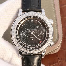 百达翡丽复杂功能计时腕表 精仿复刻百达翡丽超级复杂功能计时系列6104款男士手表