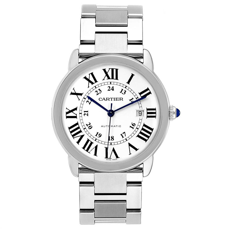 卡地亚伦敦高仿表男表价格 A8厂手表卡地亚RONDE系列W6701011 机械手表